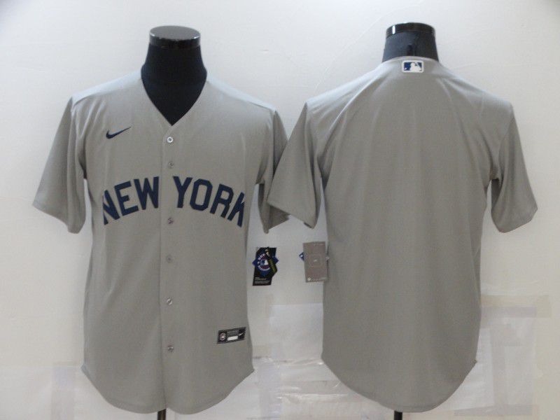 Cheap Men New York Yankees Blank Grey Game 2021 Nike MLB Jersey